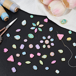 Iron & Glass Sew On Rhinestone&nbsp;GLAA-WH0036-51A
