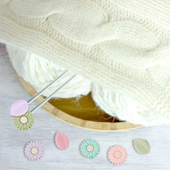 Daisy & Leaf Food Grade Eco-Friendly Silicone Needle Caps&nbsp;DIY-DC0002-23