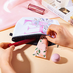 Flower & Letter Pattern Polyester Cosmetic Zipper Pouches&nbsp;ABAG-TAC0035-03E