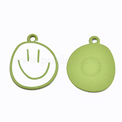 Spray Painted Alloy Pendants&nbsp;X-ENAM-S127-026B-RS