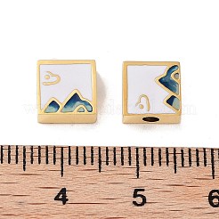 Ion Plating(IP) 304 Stainless Steel Enamel Beads&nbsp;STAS-I309-11B-G