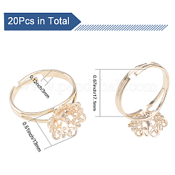 20Pcs Adjustable Brass Finger Ring Findings&nbsp;DIY-CA0005-62
