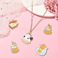 20Pcs 5 Styles Alloy Enamel Pendants&nbsp;ENAM-CJ0005-02