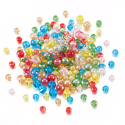 528Pcs 12 Style Electroplate Transparent Glass Beads&nbsp;GLAA-TA0002-31