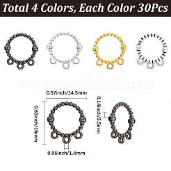 120Pcs 4 Colors Alloy Ring Chandelier Component Links&nbsp;FIND-SC0020-09