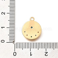 Brass Micro Pave Cubic Zirconia Pendants&nbsp;KK-U048-28G