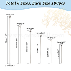 600Pcs 6 Styles 304 Stainless Steel Ball Head Pins&nbsp;STAS-PH0005-49