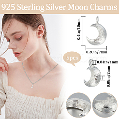 5Pcs 925 Sterling Silver Charms&nbsp;STER-BBC0006-15