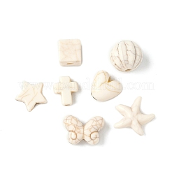 140Pcs 7 Styles Synthetic Howlite Beads&nbsp;G-FP0001-09