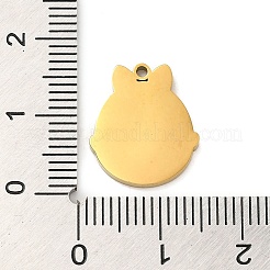 Ion Plating(IP) 304 Stainless Steel Enamel Pendants&nbsp;STAS-Q301-14G