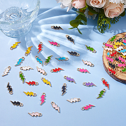 100Pcs 10 Colors Alloy Enamel Pendants&nbsp;ENAM-DC0001-92