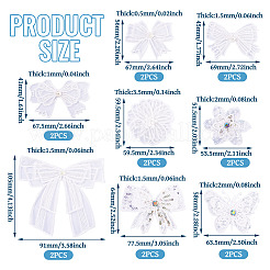 16Pcs 8 Styles Polyester Lace Embroider Thread Iron on/Sew On Patches&nbsp;PATC-TA0001-13