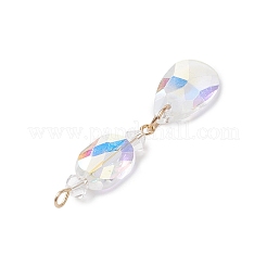 3Pcs Glass with 304 Stainless Steel Pendants&nbsp;PALLOY-JF04729