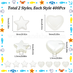 800Pcs 2 Styles ABS Plastic Imitation Pearl Beads&nbsp;KY-SC0002-29