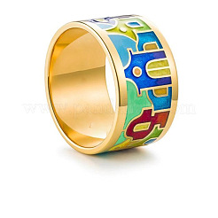 House Pattern Brass Enamel Finger Rings&nbsp;FS-WG03239-01