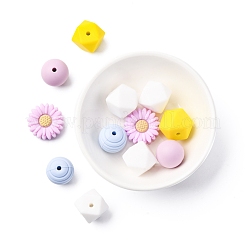 5 Styles Food Grade Eco-Friendly Silicone Beads&nbsp;SIL-FS0001-24