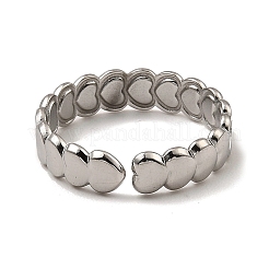 Non-Tarnish 304 Stainless Steel Open Cuff Rings&nbsp;RJEW-Z018-03P