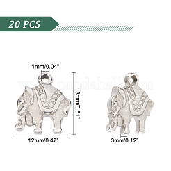 20Pcs 304 Stainless Steel Charms&nbsp;STAS-UN0035-08