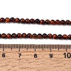Dyed & Heated Natural Red Tiger Eye Bead Strands&nbsp;G-K146-50-3mm-01