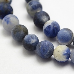 Natural Sodalite Beads Strands&nbsp;G-J364-01-4mm