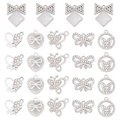 24Pcs 6 Styles Alloy Crystal Rhinestone Pendants&nbsp;FIND-TA0006-20P