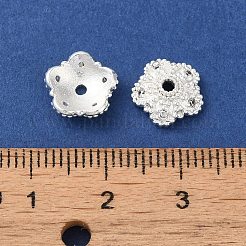 Rack Plating Brass Beads Caps&nbsp;KK-B088-04C-S