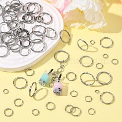 700Pcs 7 Styles 201& 304 Stainless Steel Split Rings&nbsp;STAS-CJ0002-17