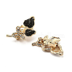 12Pcs 4 Colors Rose Shape Enamel Pins&nbsp;JEWB-A033-07G