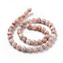 Natural Red Netstone Beads Strands&nbsp;G-F352-8mm