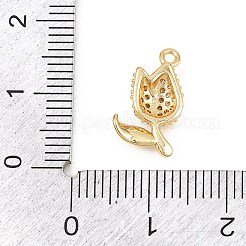 Valentine's Day Brass Micro Pave Clear Cubic Zirconia Pendants&nbsp;KK-D225-12G