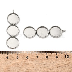 304 Stainless Steel Pendant Cabochon Settings&nbsp;STAS-K320-03A-P