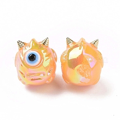 UV Plating Rainbow Iridescent Acrylic Beads&nbsp;OACR-A018-03A