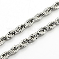 Tarnish Resistant Rope Chain Necklace for Men&nbsp;NJEW-F027-42-C