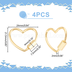 4Pcs Brass Screw Carabiner Lock Charms&nbsp;KK-UN0001-98