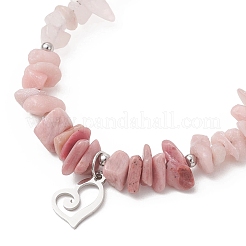 Natural Mixed Gemstone Chip Beaded Bracelest&nbsp;BJEW-JB12976-05