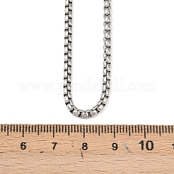 Tarnish Resistant Trendy Men's 201 Stainless Steel Box Chain Necklaces&nbsp;NJEW-L043A-46P