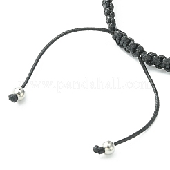 Handmade Polymer Clay Rhinestone Beads Braided Bead Bracelets&nbsp;BJEW-TA00320