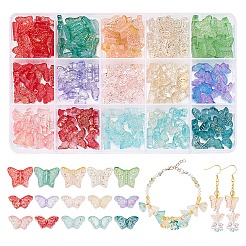 180Pcs 15 Style Transparent Spray Painted Glass Beads&nbsp;GLAA-PH0002-43
