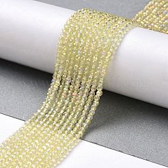 Electroplate Transparent Glass Beads Strands&nbsp;GLAA-H021-01A-FR04