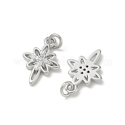 SHEGRACE Brass Clear Cubic Zirconia Charms&nbsp;XGRQ4G713-697P