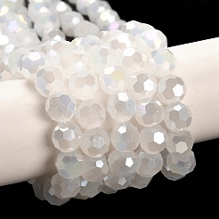 Electroplate Glass Beads Strands&nbsp;EGLA-R017-6mm-1