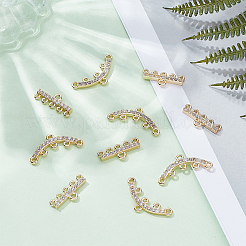 10Pcs 2 Styles Brass Micro Pave Cubic Zirconia Chandelier Component Links&nbsp;FIND-AR0005-59