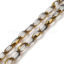 Electroplate Transparent Glass Beads Strands&nbsp;EGLA-Q127-A01-01