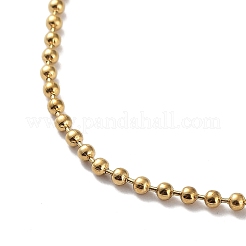Ion Plating(IP) 304 Stainless Steel Ball Chain Necklace&nbsp;NJEW-D045-03G