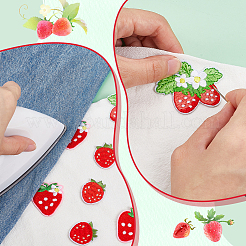 12Pcs 3 Styles Strawberry Computerized Embroidery Cloth Iron on/Sew on Patches&nbsp;PATC-PH0001-36
