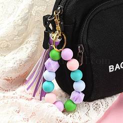 DIY Tassel & Silicone Beaded Keychain Making Kit&nbsp;DIY-YW0008-57
