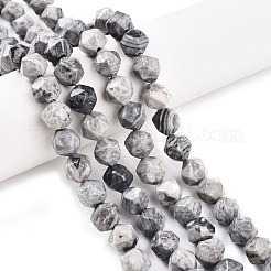 Natural Map Stone/Picasso Stone Beads Strands&nbsp;G-T141-03A