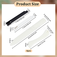 2Pcs ABS Plastic Letter Opener Knife and 2Pcs 2 Colors Glass Copper Foil Packaging Tool Sets&nbsp;TOOL-OC0002-16
