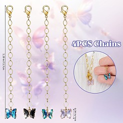 Butterfly Brass Glass Pendant Decoration&nbsp;HJEW-SW00112