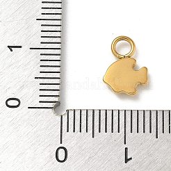 Ion Plating(IP) 304 Stainless Steel Enamel Charms&nbsp;STAS-G351-05G
